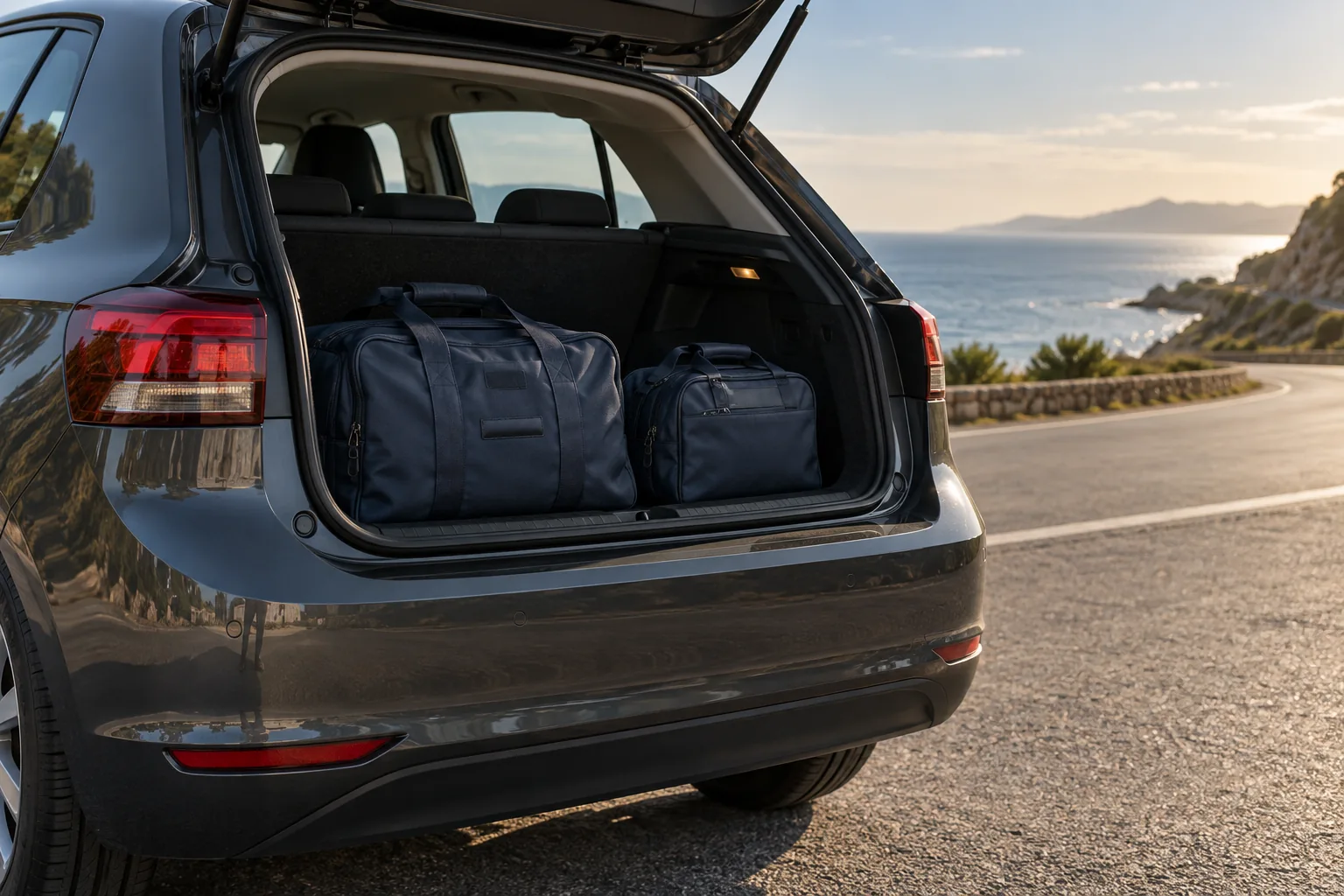Preparação de um carro para uma viagem